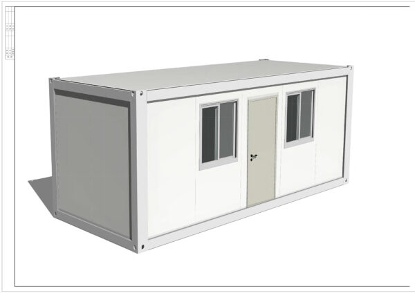 Dessin technique - Vue 3D Module 6m blanc neuf